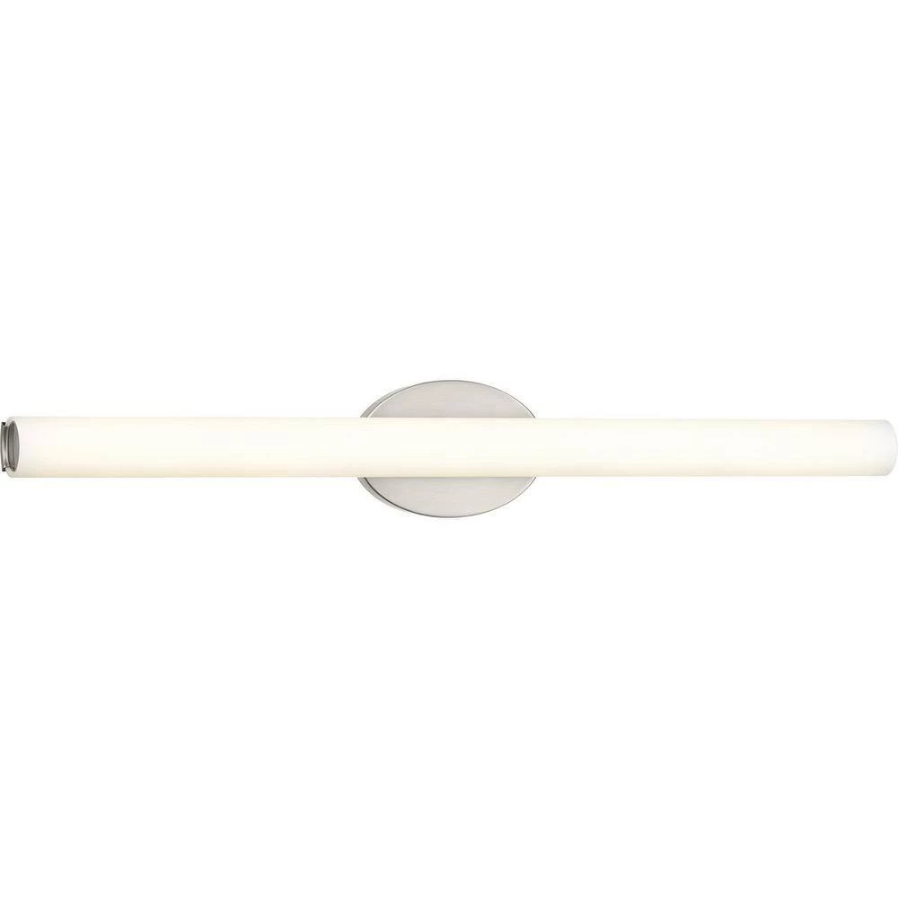 Parallel LED Collection 32" Brushed Nickel Etched White Glass Luxe Bath Vanity Light by Progress Lighting 5 Parallel LED Collection 32" Brushed Nickel Etched White Glass Luxe Bath Vanity Light by Progress Lighting - Image 3