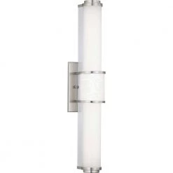 Phase 1.2 LED Collection 24" Brushed Nickel White Shade Modern Bath Vanity Light by Progress Lighting -Progress Lighting Shop brushed nickel progress lighting vanity lighting p300205 009 30 44 1000