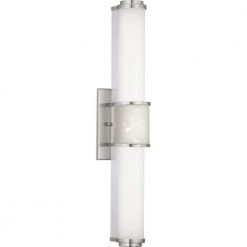 Phase 1.2 LED Collection 24" Brushed Nickel White Shade Modern Bath Vanity Light by Progress Lighting