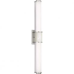 Phase 1.2 LED Collection 36" Brushed Nickel White Shade Modern Bath Vanity Light by Progress Lighting