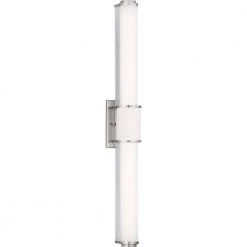 Phase 1.2 LED Collection 36" Brushed Nickel White Shade Modern Bath Vanity Light by Progress Lighting -Progress Lighting Shop brushed nickel progress lighting vanity lighting p300206 009 30 fa 1000