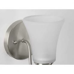 Classic Collection 1-Light Brushed Nickel Etched Glass Traditional Bath Vanity Light by Progress Lighting -Progress Lighting Shop brushed nickel progress lighting vanity lighting p300233 009 4f 1000