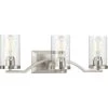 Lassiter Collection 3-Light Brushed Nickel Clear Glass Modern Bath Vanity Light by Progress Lighting -Progress Lighting Shop brushed nickel progress lighting vanity lighting p300258 009 64 1000