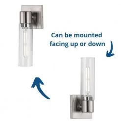 Clarion 1-Light Brushed Nickel Clear Glass Modern Wall Light by Progress Lighting 11 Clarion 1-Light Brushed Nickel Clear Glass Modern Wall Light by Progress Lighting -Progress Lighting Shop brushed nickel progress lighting vanity lighting p300299 009 c3 1000