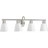 Ashford Collection 4-Light Brushed Nickel Opal Glass Farmhouse Wall Light by Progress Lighting -Progress Lighting Shop brushed nickel progress lighting vanity lighting p300317 009 64 1000