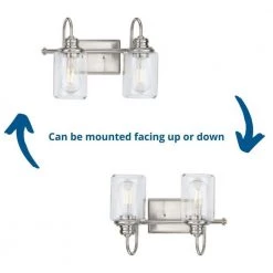 Aiken Collection 2-Light Brushed Nickel Clear Glass Vintage Wall Light by Progress Lighting 19 Aiken Collection 2-Light Brushed Nickel Clear Glass Vintage Wall Light by Progress Lighting -Progress Lighting Shop brushed nickel progress lighting vanity lighting p300321 009 d4 1000