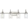 Aiken 4-Light Brushed Nickel Clear Glass Vintage Wall Light by Progress Lighting 1 Aiken 4-Light Brushed Nickel Clear Glass Vintage Wall Light by Progress Lighting -Progress Lighting Shop brushed nickel progress lighting vanity lighting p300323 009 64 1000