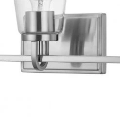 Huntscroft 7.3 in. 3-Light Brushed Nickel Vanity Light with Clear Glass Shades by Progress Lighting -Progress Lighting Shop brushed nickel progress lighting vanity lighting p300354 009 44 1000