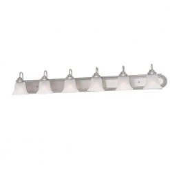 6-Light Brushed Nickel Alabaster Glass Traditional Bath Vanity Light by Progress Lighting -Progress Lighting Shop brushed nickel progress lighting vanity lighting p3056 09 40 1000