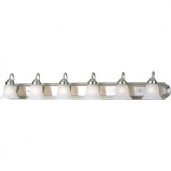 6-Light Brushed Nickel Alabaster Glass Traditional Bath Vanity Light by Progress Lighting -Progress Lighting Shop brushed nickel progress lighting vanity lighting p3056 09 66 1000