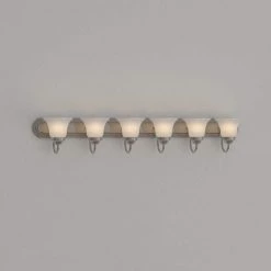 6-Light Brushed Nickel Alabaster Glass Traditional Bath Vanity Light by Progress Lighting -Progress Lighting Shop brushed nickel progress lighting vanity lighting p3056 09 77 1000