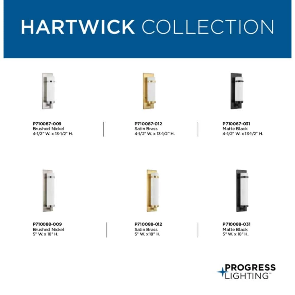 Hartwick 1-Light Brushed Nickel Wall Sconce by Progress Lighting 5 Hartwick 1-Light Brushed Nickel Wall Sconce by Progress Lighting - Image 3