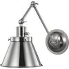 Hinton Collection 1-Light Brushed Nickel Swing Arm Adjustable Coastal Farmhouse Wall Light Sconce by Progress Lighting -Progress Lighting Shop brushed nickel progress lighting wall lamps p710095 009 64 1000