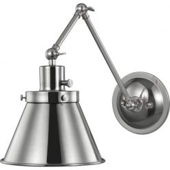 Progress Lighting Shop 16 Hinton Collection 1-Light Brushed Nickel Swing Arm Adjustable Coastal Farmhouse Wall Light Sconce by Progress Lighting