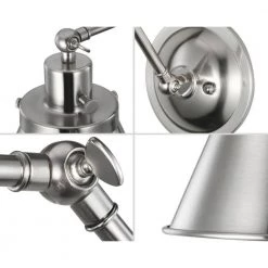 Hinton Collection 1-Light Brushed Nickel Swing Arm Adjustable Coastal Farmhouse Wall Light Sconce by Progress Lighting -Progress Lighting Shop brushed nickel progress lighting wall lamps p710095 009 d4 1000