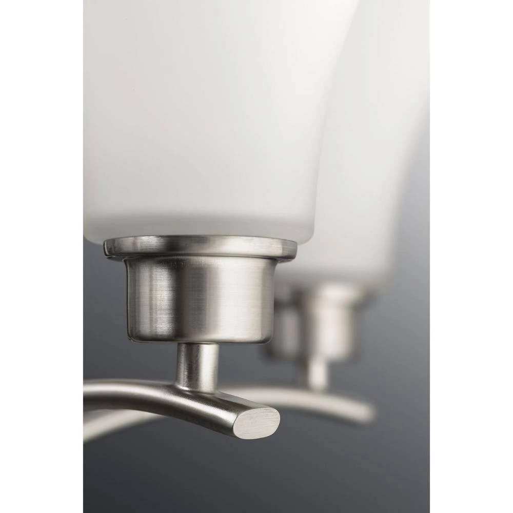Joy Collection 1-Light Brushed Nickel Etched Glass Traditional Bath Vanity Light by Progress Lighting 9 Joy Collection 1-Light Brushed Nickel Etched Glass Traditional Bath Vanity Light by Progress Lighting - Image 7