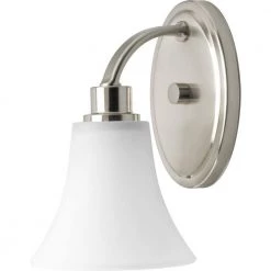 Joy Collection 1-Light Brushed Nickel Etched Glass Traditional Bath Vanity Light by Progress Lighting 22 Joy Collection 1-Light Brushed Nickel Etched Glass Traditional Bath Vanity Light by Progress Lighting -Progress Lighting Shop brushed nickel progress lighting wall sconces p2000 09 c3 1000