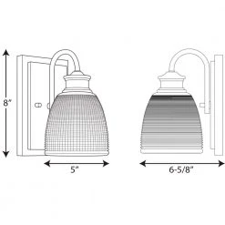 Lucky Collection 1-Light Brushed Nickel Frosted Prismatic Glass Coastal Bath Vanity Light by Progress Lighting -Progress Lighting Shop brushed nickel progress lighting wall sconces p2115 09 31 1000