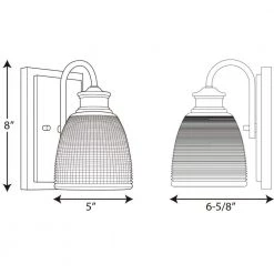 Lucky Collection 1-Light Brushed Nickel Frosted Prismatic Glass Coastal Bath Vanity Light by Progress Lighting -Progress Lighting Shop brushed nickel progress lighting wall sconces p2115 09 76 1000