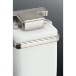 Metric Collection 1-Light Brushed Nickel Etched/Painted White Inside Glass Coastal Bath Vanity Light by Progress Lighting -Progress Lighting Shop brushed nickel progress lighting wall sconces p2193 09 a0 1000