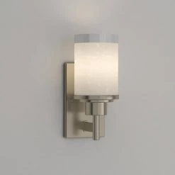 Alexa Collection 1-Light Brushed Nickel Etched Linen With Clear Edge Glass Modern Bath Vanity Light by Progress Lighting 30 Alexa Collection 1-Light Brushed Nickel Etched Linen With Clear Edge Glass Modern Bath Vanity Light by Progress Lighting -Progress Lighting Shop brushed nickel progress lighting wall sconces p2959 09 d4 1000