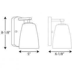 Leap Collection 1-Light Brushed Nickel Etched Glass Modern Bath Vanity Light by Progress Lighting -Progress Lighting Shop brushed nickel progress lighting wall sconces p300131 009 31 1000