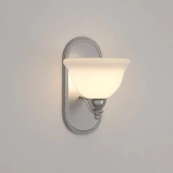 Avalon Collection 1-Light Brushed Nickel Alabaster Glass Traditional Bath Vanity Light by Progress Lighting -Progress Lighting Shop brushed nickel progress lighting wall sconces p3266 09 1d 1000