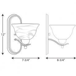 Avalon Collection 1-Light Brushed Nickel Alabaster Glass Traditional Bath Vanity Light by Progress Lighting -Progress Lighting Shop brushed nickel progress lighting wall sconces p3266 09 31 1000