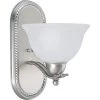 Avalon Collection 1-Light Brushed Nickel Alabaster Glass Traditional Bath Vanity Light by Progress Lighting -Progress Lighting Shop brushed nickel progress lighting wall sconces p3266 09 64 1000