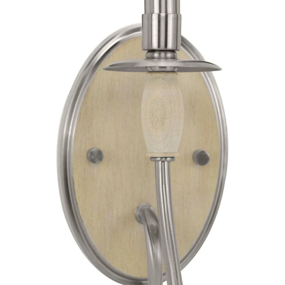 Durrell Indoor 1-Light Brushed Nickel Wall Bracket Sconce by Progress Lighting 6 Durrell Indoor 1-Light Brushed Nickel Wall Bracket Sconce by Progress Lighting - Image 4