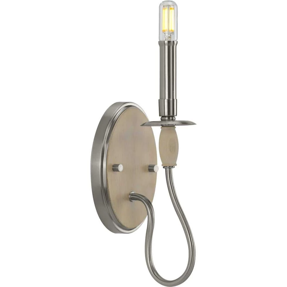 Durrell Indoor 1-Light Brushed Nickel Wall Bracket Sconce by Progress Lighting 3 Durrell Indoor 1-Light Brushed Nickel Wall Bracket Sconce by Progress Lighting
