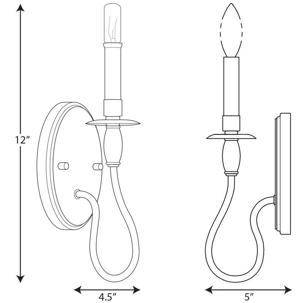 Durrell Indoor 1-Light Brushed Nickel Wall Bracket Sconce by Progress Lighting 10 Durrell Indoor 1-Light Brushed Nickel Wall Bracket Sconce by Progress Lighting - Image 8