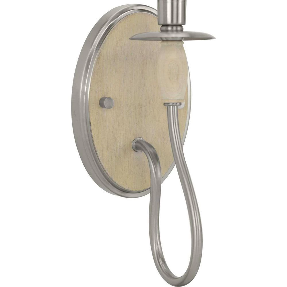 Durrell Indoor 1-Light Brushed Nickel Wall Bracket Sconce by Progress Lighting 5 Durrell Indoor 1-Light Brushed Nickel Wall Bracket Sconce by Progress Lighting - Image 3