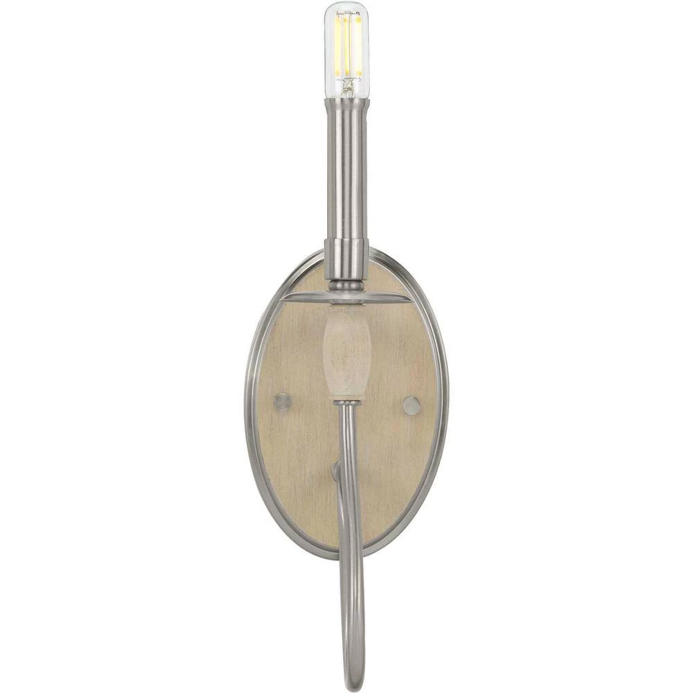 Durrell Indoor 1-Light Brushed Nickel Wall Bracket Sconce by Progress Lighting 9 Durrell Indoor 1-Light Brushed Nickel Wall Bracket Sconce by Progress Lighting - Image 7