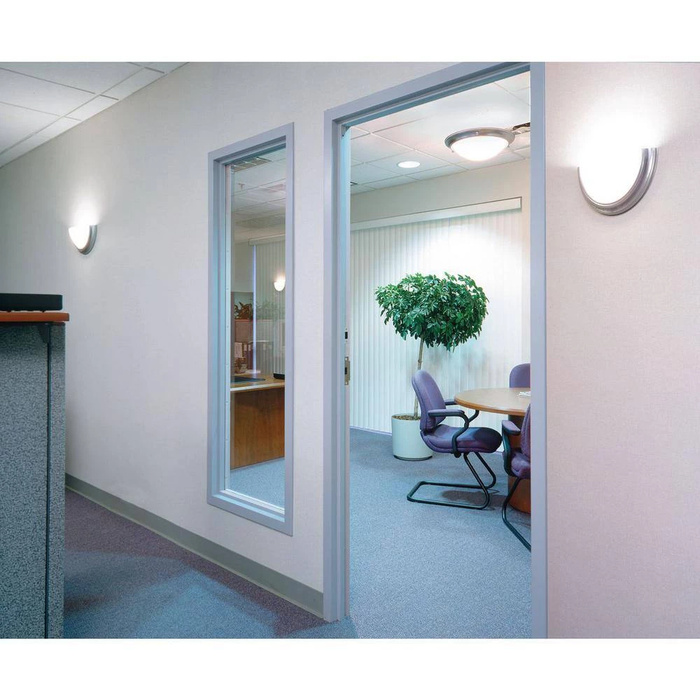 Eclipse 1-Light Brushed Nickel Wall Sconce with Satin White Glass by Progress Lighting 5 Eclipse 1-Light Brushed Nickel Wall Sconce with Satin White Glass by Progress Lighting - Image 3