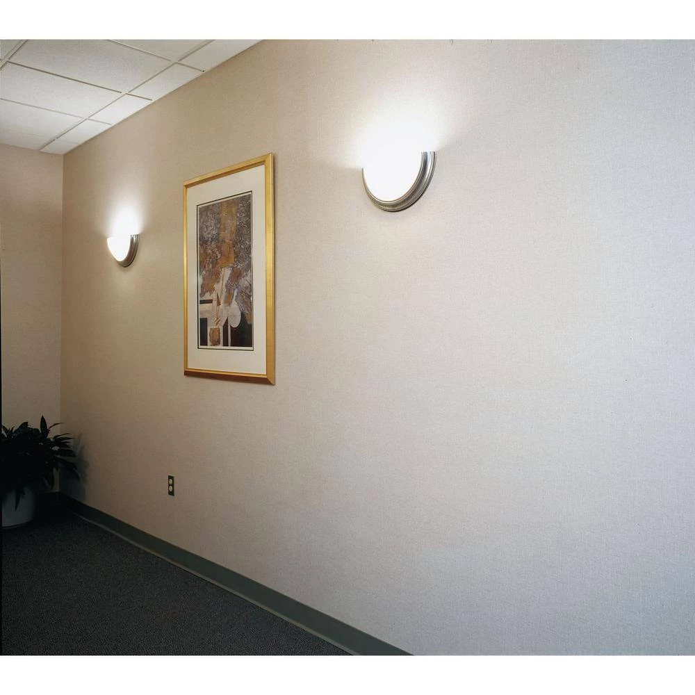 Eclipse 1-Light Brushed Nickel Wall Sconce with Satin White Glass by Progress Lighting 4 Eclipse 1-Light Brushed Nickel Wall Sconce with Satin White Glass by Progress Lighting - Image 2