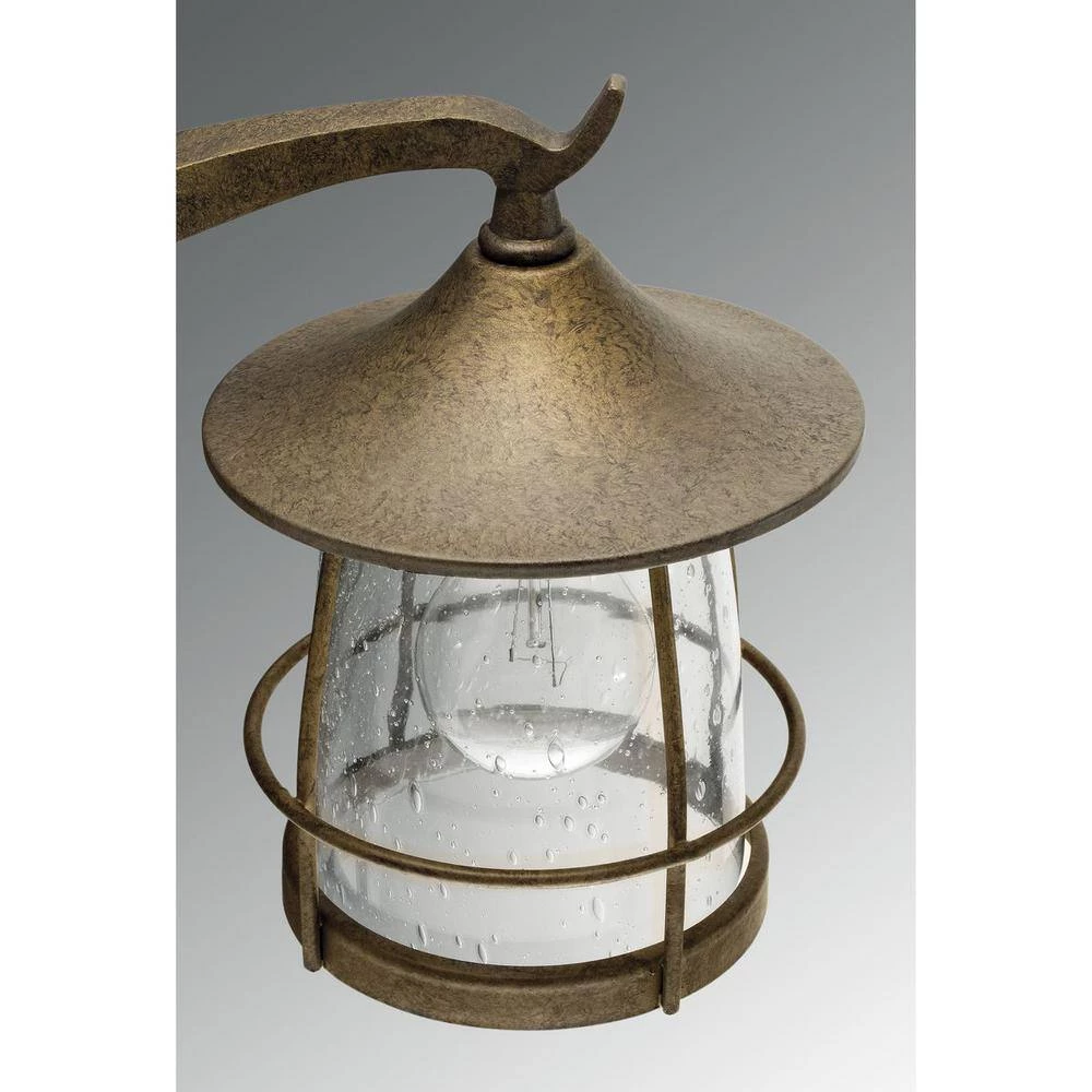 Prairie Collection 1-Light Burnished Chestnut Clear Seeded Glass Craftsman Outdoor Medium Wall Lantern Light by Progress Lighting 9 Prairie Collection 1-Light Burnished Chestnut Clear Seeded Glass Craftsman Outdoor Medium Wall Lantern Light by Progress Lighting - Image 7