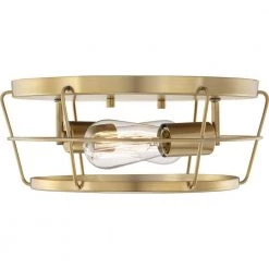 Glavin 13 in. 2-Light Champagne Bronze Flush Mount by Progress Lighting