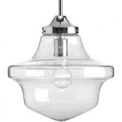 Schoolhouse Collection 1-Light Chrome Pendant by Progress Lighting