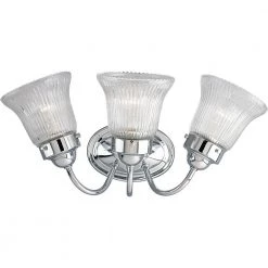 Fluted Glass Collection 3-Light Chrome Bathroom Vanity Light with Glass Shades by Progress Lighting -Progress Lighting Shop chrome progress lighting vanity lighting 785247117635 40 1000