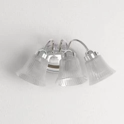 Fluted Glass Collection 3-Light Chrome Bathroom Vanity Light with Glass Shades by Progress Lighting -Progress Lighting Shop chrome progress lighting vanity lighting 785247117635 66 1000