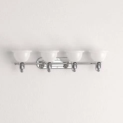 Madison Collection 4-Light Polished Chrome Etched Glass Traditional Bath Vanity Light by Progress Lighting -Progress Lighting Shop chrome progress lighting vanity lighting p3164 15 1f 1000