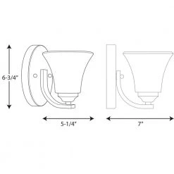 Adorn Collection 1-Light Polished Chrome Etched Glass Traditional Bath Vanity Light by Progress Lighting -Progress Lighting Shop chrome progress lighting wall sconces p2008 15 76 1000