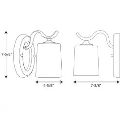 Inspire Collection 1-Light Polished Chrome Etched Glass Traditional Bathroom Wall Sconce by Progress Lighting -Progress Lighting Shop chrome progress lighting wall sconces p2018 15 31 1000