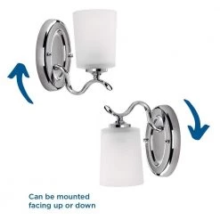 Inspire Collection 1-Light Polished Chrome Etched Glass Traditional Bathroom Wall Sconce by Progress Lighting -Progress Lighting Shop chrome progress lighting wall sconces p2018 15 44 1000