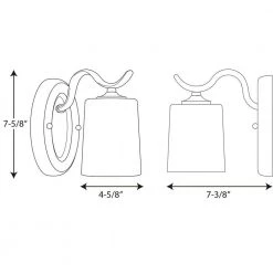 Inspire Collection 1-Light Polished Chrome Etched Glass Traditional Bathroom Wall Sconce by Progress Lighting -Progress Lighting Shop chrome progress lighting wall sconces p2018 15 76 1000