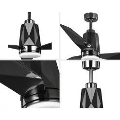 Bixby 60 in. Black Chrome Ceiling Fan by Progress Lighting -Progress Lighting Shop clear black metal flake progress lighting ceiling fans with lights p250038 231 30 4f 1000