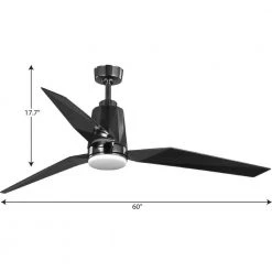 Bixby 60 in. Black Chrome Ceiling Fan by Progress Lighting -Progress Lighting Shop clear black metal flake progress lighting ceiling fans with lights p250038 231 30 76 1000