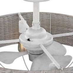 Calera 25 in. Indoor/Outdoor Cottage White Dual Mount Ceiling Fan with Light and Remote Control by Progress Lighting -Progress Lighting Shop cottage white progress lighting ceiling fans with lights p250033 151 wb 76 1000
