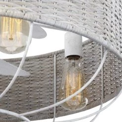 Calera 25 in. Indoor/Outdoor Cottage White Dual Mount Ceiling Fan with Light and Remote Control by Progress Lighting -Progress Lighting Shop cottage white progress lighting ceiling fans with lights p250033 151 wb fa 1000